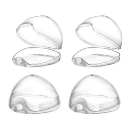 Accmor Pacifier Case, Pacifier Holder Case, Pacifier Container for Travel, BPA Free, Transparent, 4 Pack
