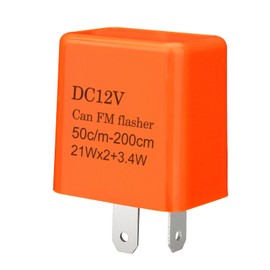 Weasch - Relé de intermitente electrónico ajustable, 12 V CC, 2 pines, relé de intermitente electrónico LED para señal de giro LED, indicador de señal de giro LED de motocicleta, relé de parpadeo (1)