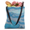 Ocean Waves Abstract Tote Bag