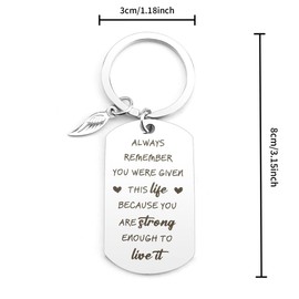 HUHALLI Inspirational Gifts for Friend Sister Brother Lover Daughter Coworkers Students Him Her Women Men, Birthday Christmas Thanksgiving Graduation New Year Gifts, You are Strong Keychain Gifts