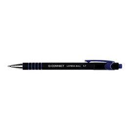 Q-Connect KF00673 Lamda Retractable Ballpoint Pen - Blue (Pack of 12)