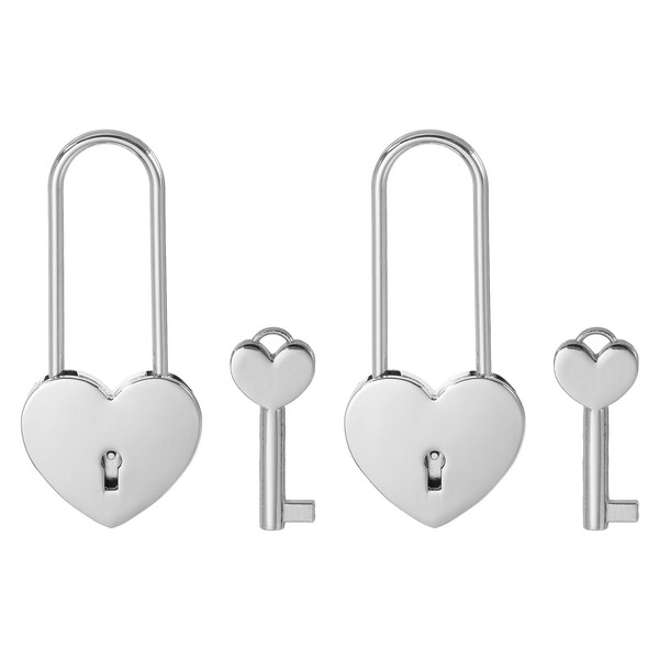 PATIKIL 3.9 Inch Love Locks Heart Padlock with Key Set,