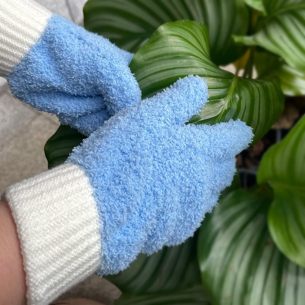 MIG4U Microfiber Dusting Gloves Washable Reusable Cleaning Mittens Gloves Kitchen House Cleaning Car Blinds Multicolor 4 Pairs L/XL
