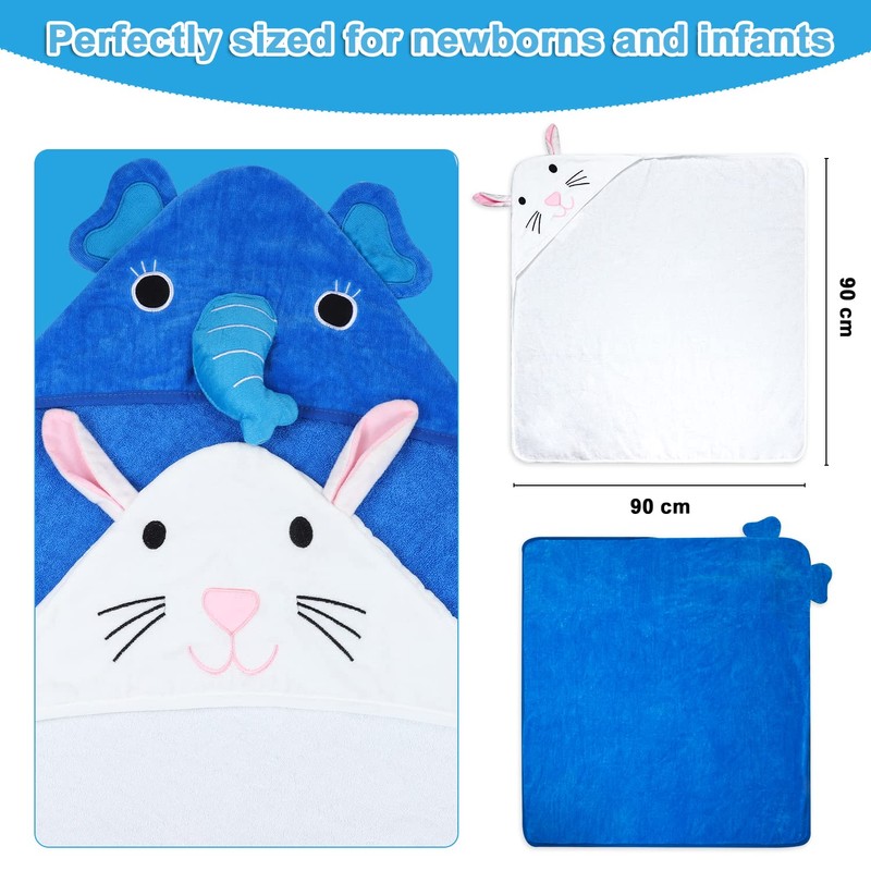 MooMoo Baby Kids Beach Towel Hooded Absorbent Bath Swim Towel