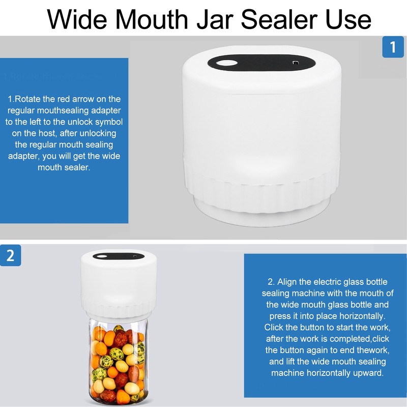 Electric Jar Vacuum Sealer Kit Automatic USB Rechargeable Canning Jars