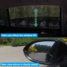 FINEVERNEK 2 Stück Sonnenschutz Auto Baby mit UV Schutz, Kinder,Universal Sonnenblende für Autofenster Sonnenschutzrollos Heckscheibe