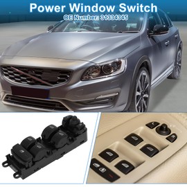 A ABSOPRO Power Window Switch No.31334345 Front Left Driver Side Window Control Switch for Volvo XC60 S60 Black