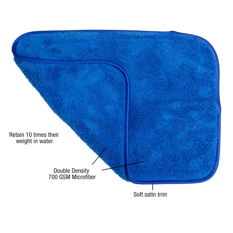 Eurow Double Density 700 GSM Microfiber Shag Towels with Satin