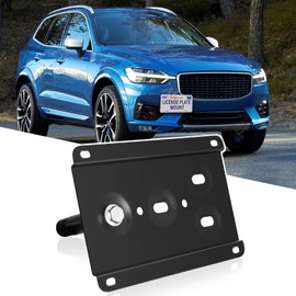 Front License Plate Bracket No Drill Car Front Bumper Tow Hook Mount Bracket Adapter Fits for Volvo XC90 | 2015-2023; XC40 | 2019-2023
