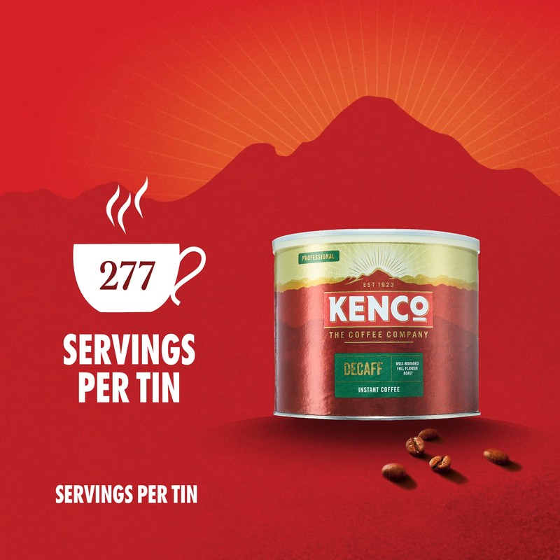 Kenco Decaf Instant Coffee Tin - 1 x 500g