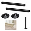 2 Pack Black Radiator Pipe Covers, 15mm x 200mm Matt