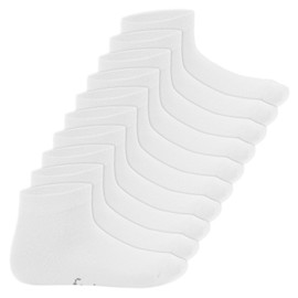 Footstar Children's Socks ‘Sneak it!’ Short Shaft Quarter Socks for Girls & Boys (10 Pairs) - White, size: 35-38