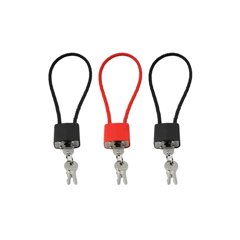 DAQUN 3 Pcs Wheelie Bin Locks UK, Long Padlock Outdoor