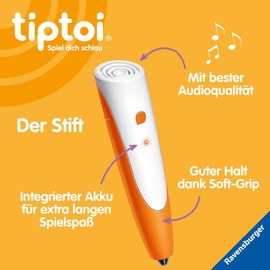 Ravensburger tiptoi Pen with Song Board, Playful Learning System, Educational Toy for Children 2 Years and Up