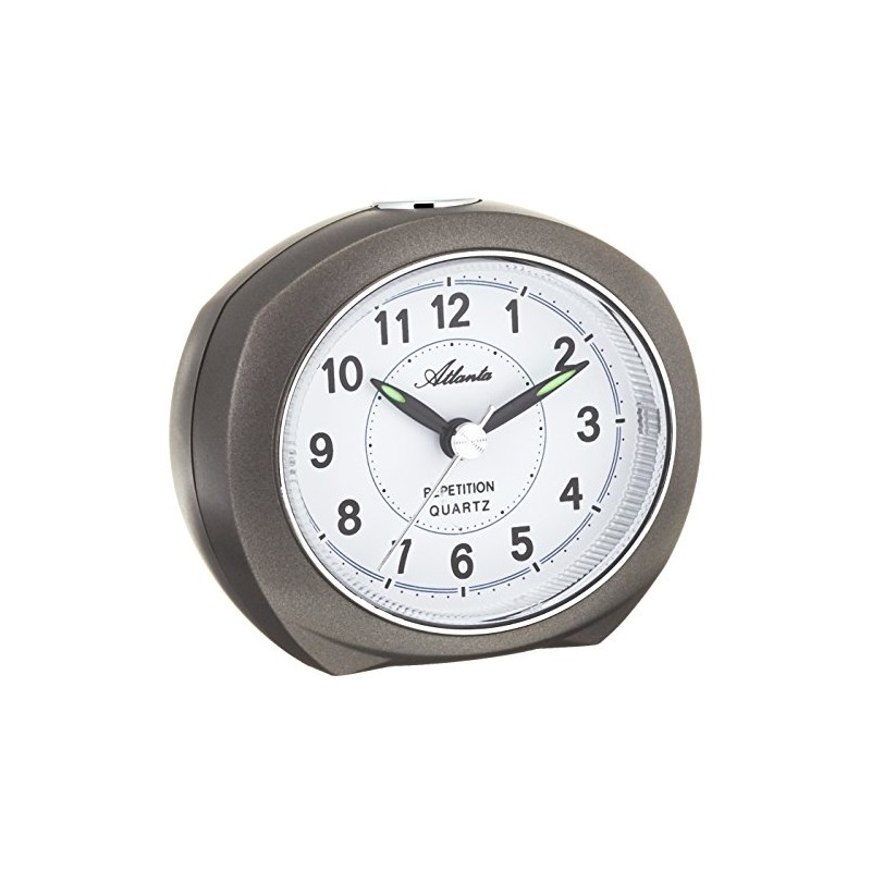 Atlanta Wecker Analog anthrazit 1593-4