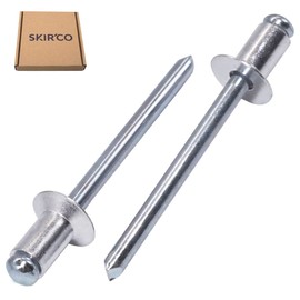 SKIR'CO (50 pcs) Countersunk Aluminium Blind Rivets 4.8 x 8 mm, Steel Mandrel, Pop Rivets