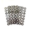 Small Alphabet A-Z Stickers, White Letters on Black 18mm (0.7