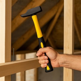 Carpenter Rivoir Hammer 34 cm Yellow and Black 800 g Ergonomic Handle for DIY and Framing