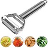 AnGeer Julienne Peeler, Stainless Steel Vegetable Peeler, Double-Sided Blade Vegetable