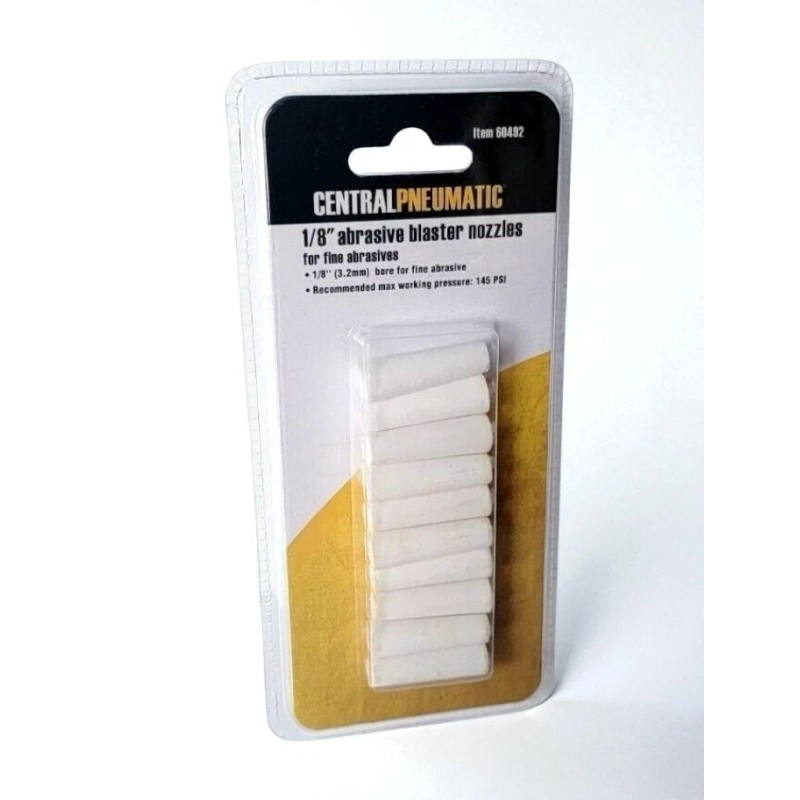 Central Pneumatic 1/8" Fine Sandblaster Nozzle Sand Blaster Tip Ceramic