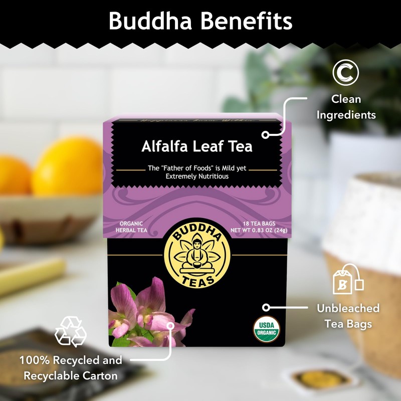Buddha Teas - Alfalfa Leaf Tea - Herbal Tea -