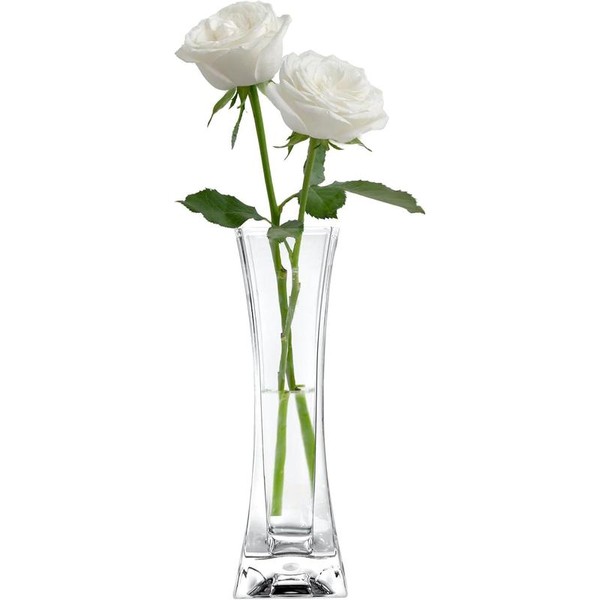 Small Acrylic Square Bud Vase, Shatterproof, High Transparency, Plastic Single