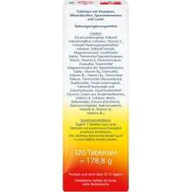 Doppelherz A-Z DEPOT - With Important Vitamins, Minerals and Trace Elements Plus Lutein - 120 Tablets