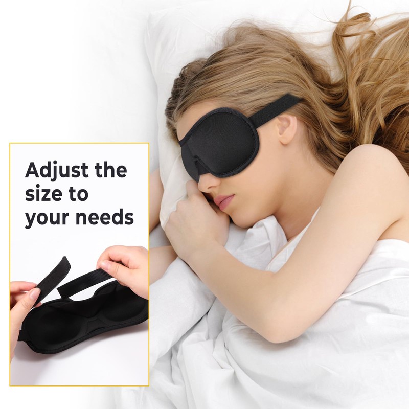 Brencco Sleep Mask 3D 2 Pairs Ear Plugs Sleep Mask