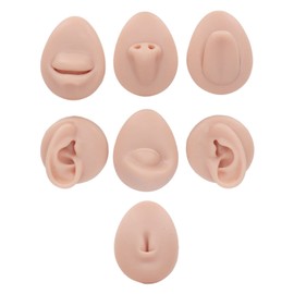 Modelo Silicona Blanda Para El Cuerpo, Piercing Modelo Práctica Simulación Silicona Oído Ojo Nariz Boca Lengua, Modelo Ombligo Para Principiantes Piercer Instrucciones Enseñanza (Color carne medio)