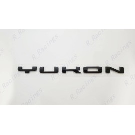 GMC 1PC Gloss Black Rear Tailgate Yukon Letter Emblem 2021-2023 GMC Yukon Yukon XL