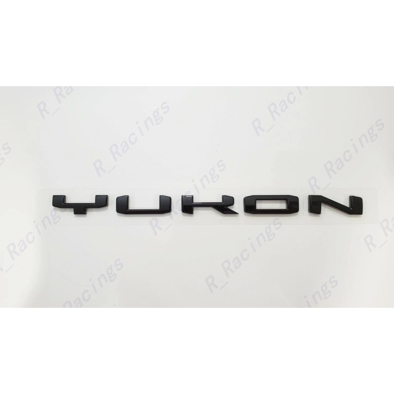 GMC 1PC Gloss Black Rear Tailgate Yukon Letter Emblem 2021-2023