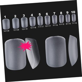 Baluue Nail Fake Nails Set 300pcs Square Shape 01 Wear Nails Manicure Stickers Easy to Apply for Parties Holiday Events