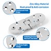 4Pcs Heavy Duty Folding Table Hinges, Silver Sewing Machine Flip