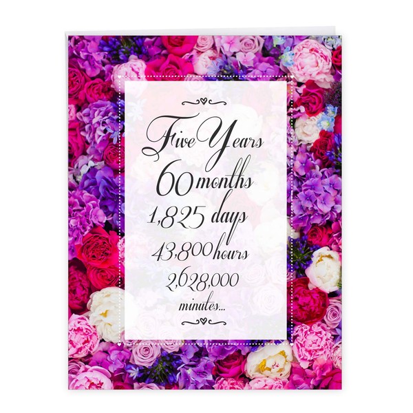 NobleWorks, 5 Year Time Count - Milestone Anniversary Card Greeting