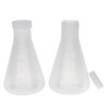 Nvanvmm Laboratory Graduated Plastic Conical Flask, Measurable, Thick Wall, Two