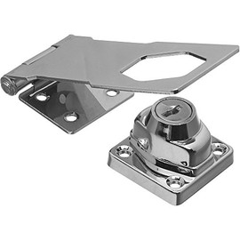National Hardware N206-953 VKA827 Keyed Hasp Lock in Chrome