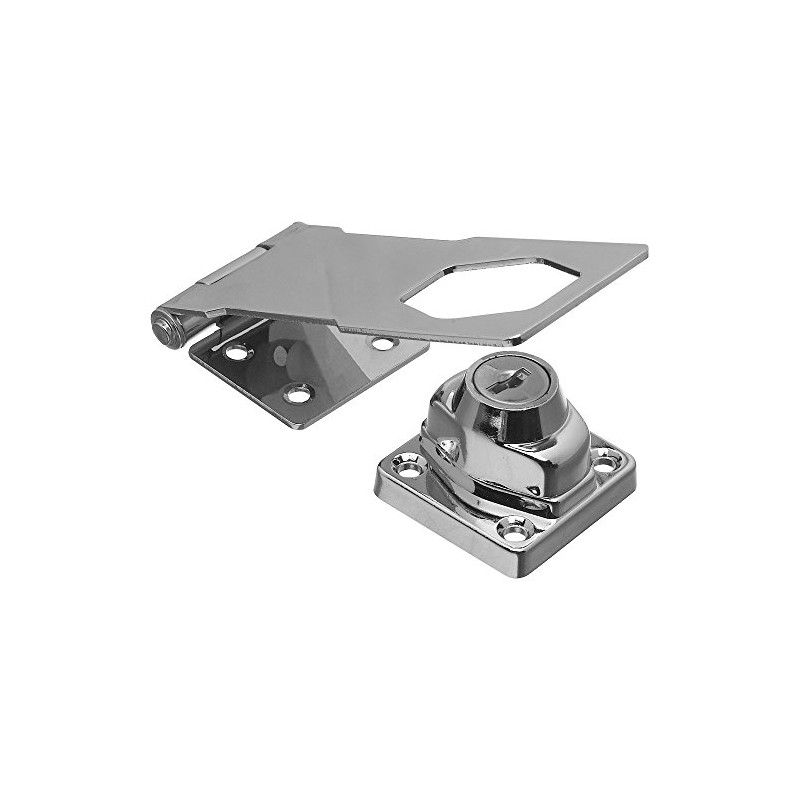 National Hardware N206-953 VKA827 Keyed Hasp Lock in Chrome