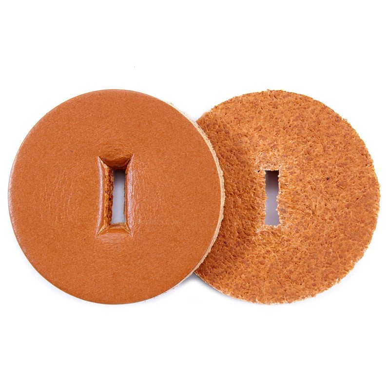 Cowhide Leather Handle Washers - Round w/Slot - (1.50 x