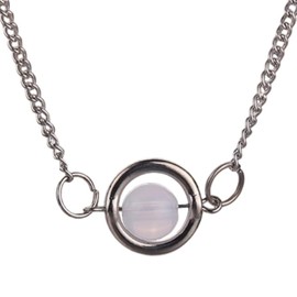 PRINCESS CUTENESS STORE Bella Swan Moonstone Silver Tone Pendant Necklace From Meadow Run Vision, Medium, glass