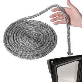 1 x Oven Sealing Cord, Oven Sealing Cord, Oven Tape, 12 mm x 3 m, Sealing Tape for Fireplace, Sealing Tape, Fireplace Seal, Fireproof for Fireplace with End Ties for Fireplace