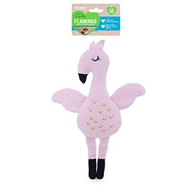 Rosewood Eco Friendly plush Flamingo Dog Toy with Squeaker, Made from Recycled Plastic Bottles Mixed