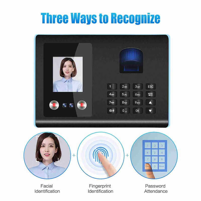 Intelligent Attendance Machine Face Fingerprint Password Checking-in Recorder for Employees