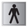 V Safety General Door-Gents Toilet Sign - 200mm x 200mm
