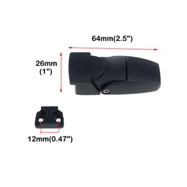 Antrader 2.5-Inch Spring Loaded Toggle Latch Clamps Lock, Black Concealed Draw Buckle Latches Hasp for Display Box, Tool Box, Cabinet Door Luggage, Set of 2