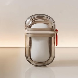 Portable Travel Soap Case with Draining Layer, Compact Enhanced Leak Proof Bar Soap Holder with Lid Soap Container Box for Traveling, Shatterproof Soap Dish for Bathroom, Gym and Camping