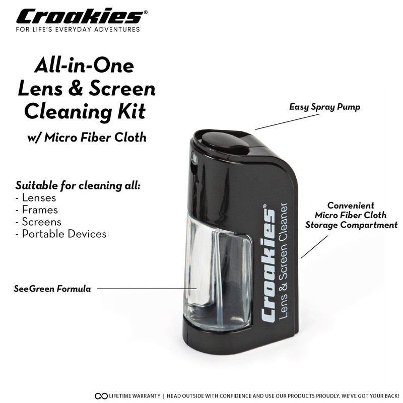 Croakies All-in-one Cleaning Kit | Lens Care Travel Kit with