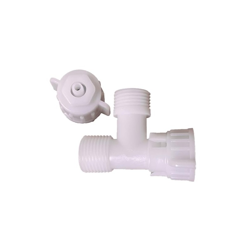 NuFlush Nylon Bidet T-Adapters 1/2 inch Female 1/2 inch Male,