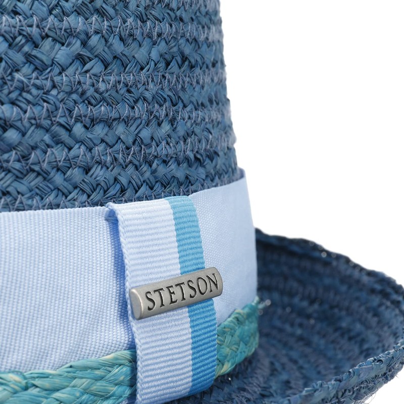 Stetson Vantella Diamond Straw Hat - Plain Hat with Contrast