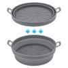 2 Pcs Silicone Air Cooker Pot With Handle Round Fryer