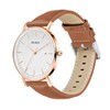 BUREI Men's Watch, Leather, Brand, Simple, Waterproof, Analog, Business, Men's